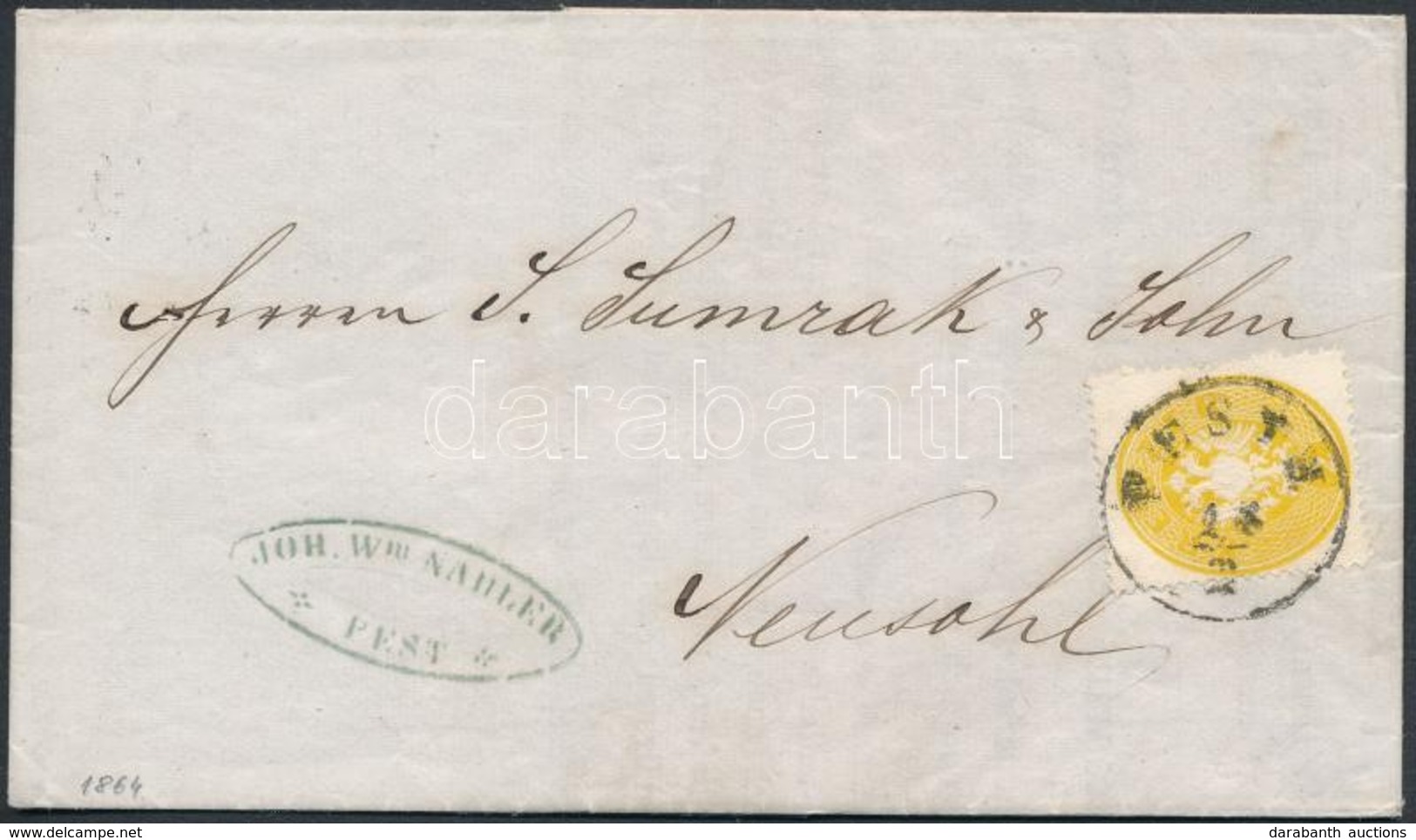 1864 1863 2kr Levélen / On Cover 'PESTH' - Neusohl - Other & Unclassified