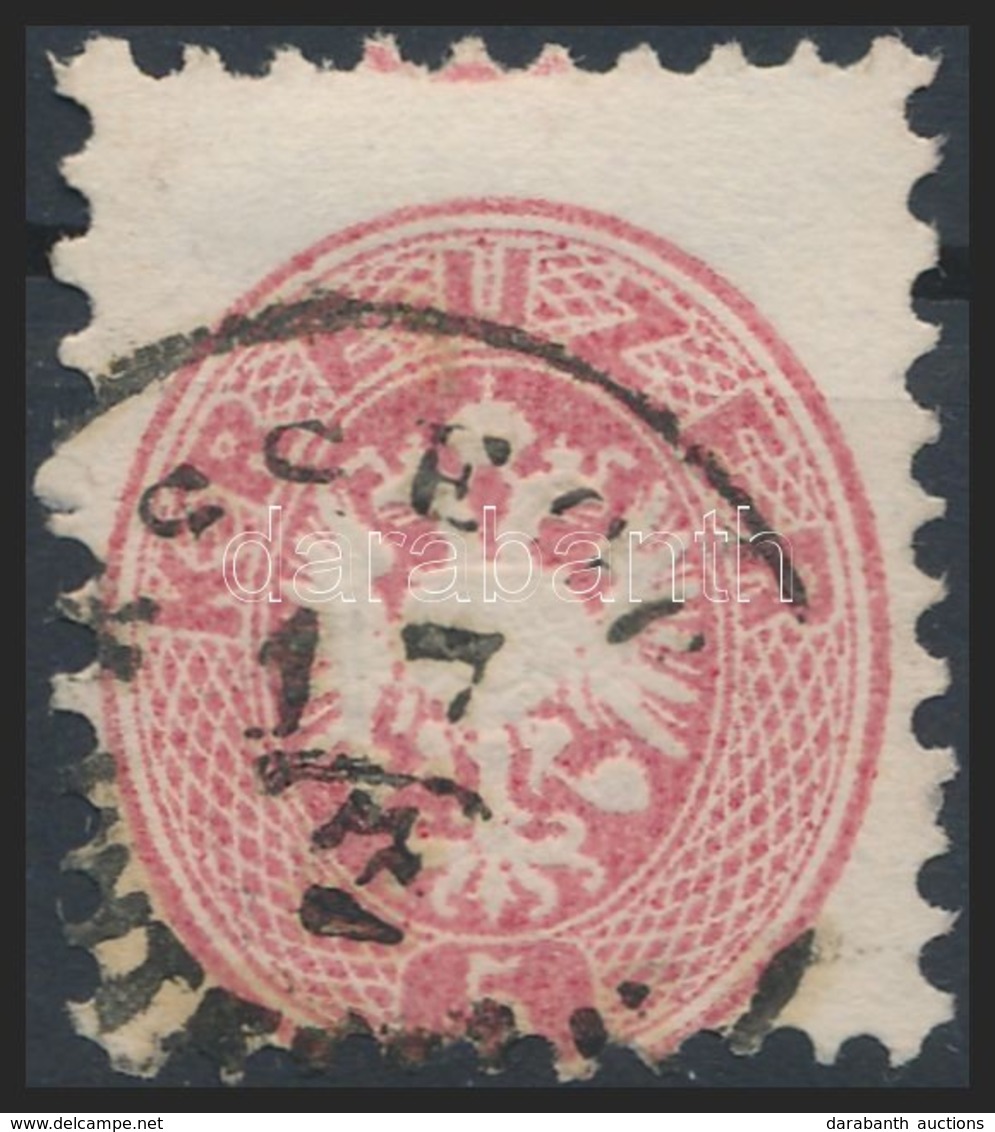 O 1864 5kr Rózsaszín, Erősen Elfogazva / Rose, Shifted Perforation 'ESSEGG / UNTERSTADT' Certificate: Steiner - Sonstige & Ohne Zuordnung