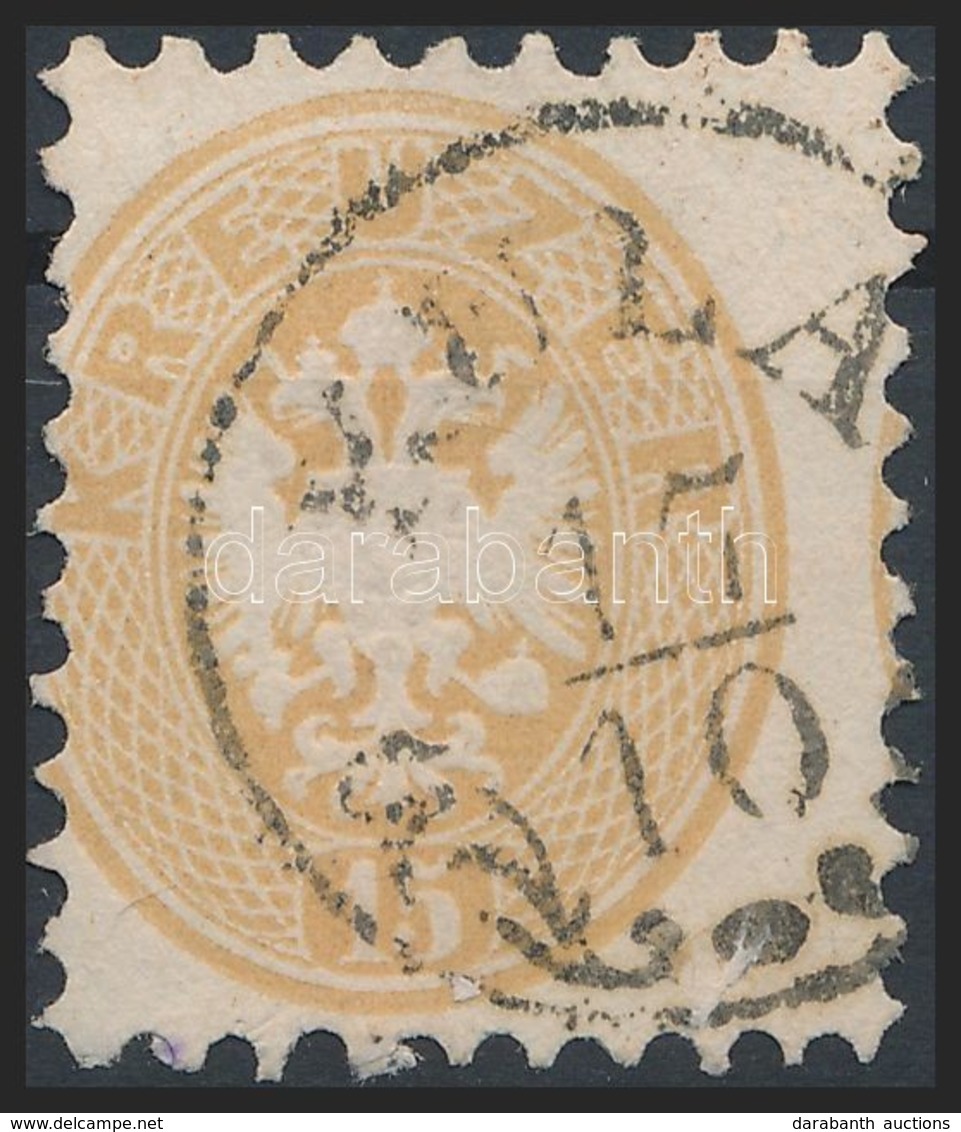 O 1864 15kr Képbe Fogazva / Shifted Perforation 'KULA' Certificate: Steiner - Other & Unclassified