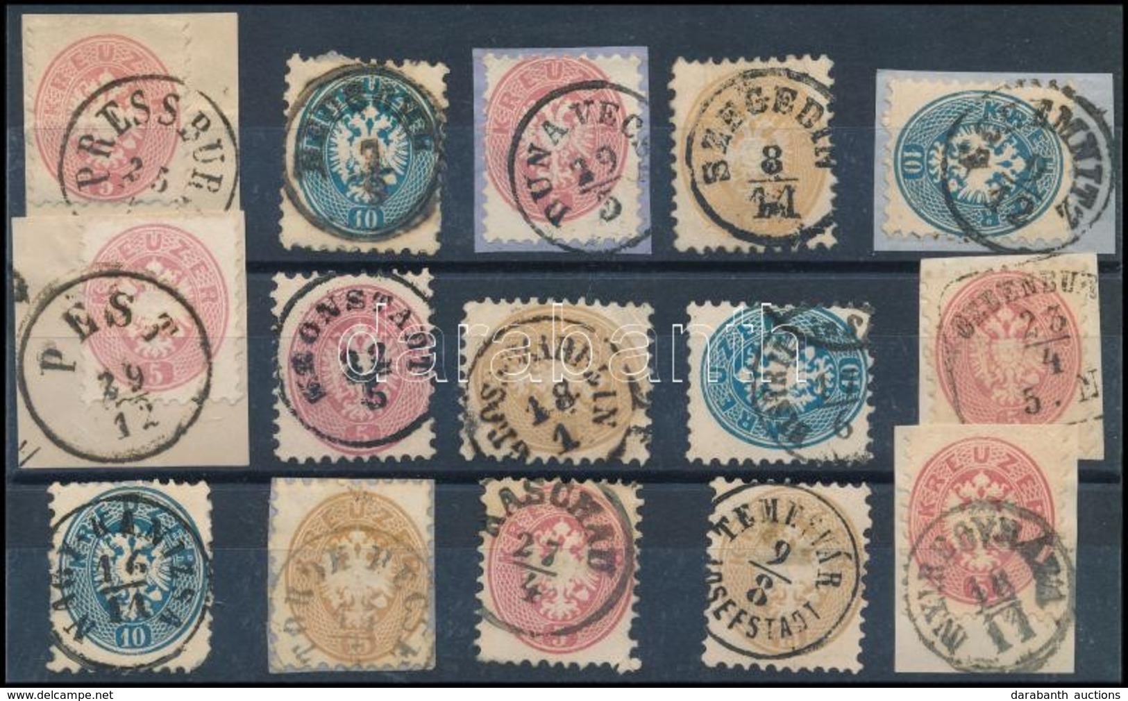 O 1864 15 Db Bélyeg Szép, Olvasható Bélyegzésekkel / 15 Stamps With Nice, Readable Cancellations - Sonstige & Ohne Zuordnung