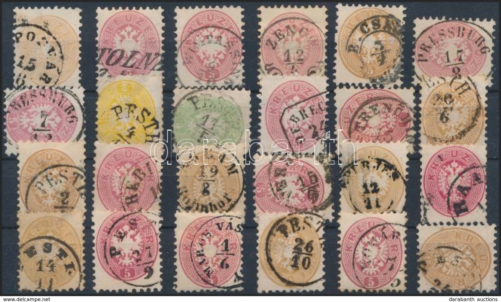 O 1864 24 Db Bélyeg Szép, Olvasható Bélyegzésekkel / 24 Stamps With Nice And Readable Cancellations - Sonstige & Ohne Zuordnung