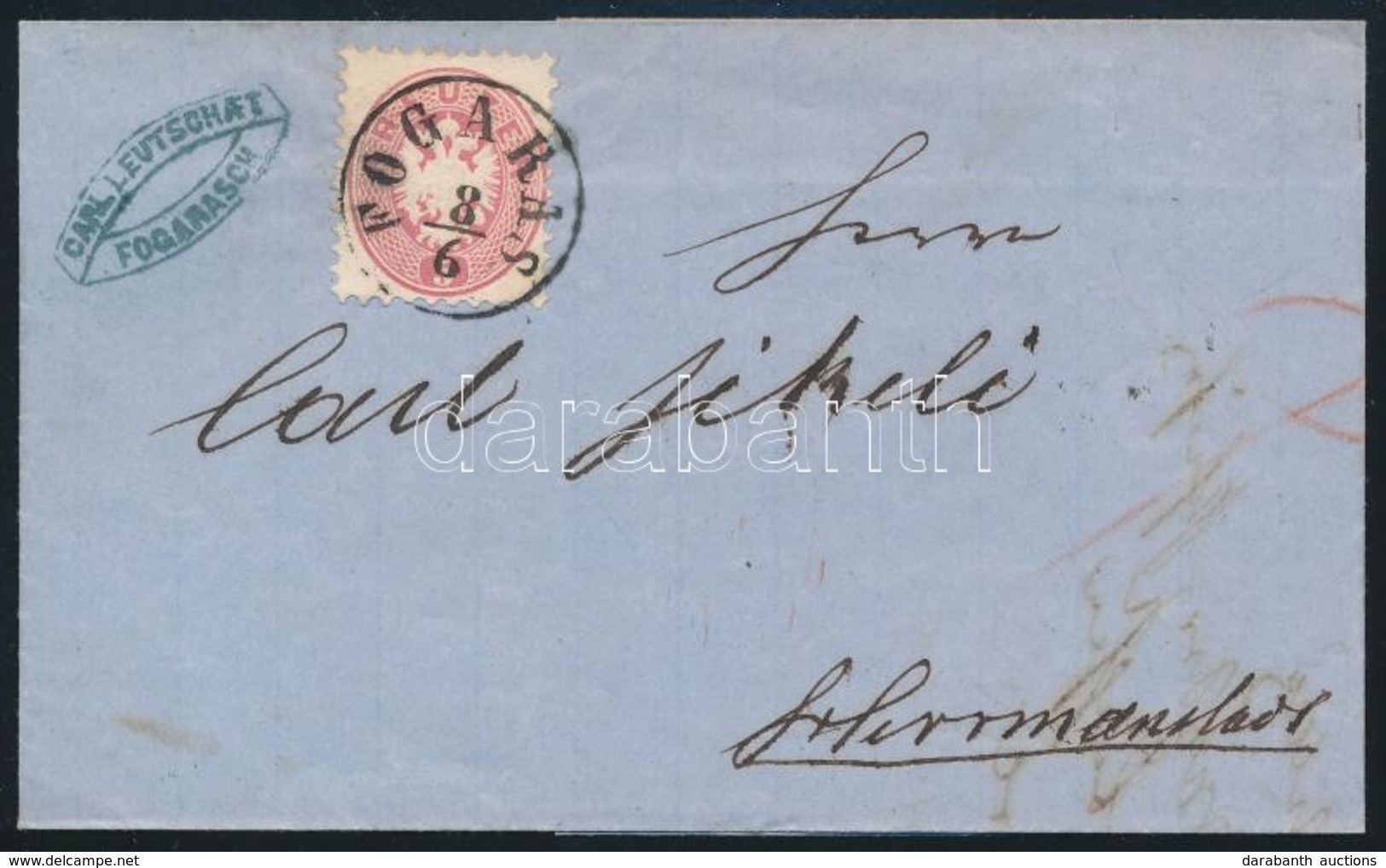 1866 5kr Levélen / On Cover 'FOGARAS' - Hermannstadt - Other & Unclassified