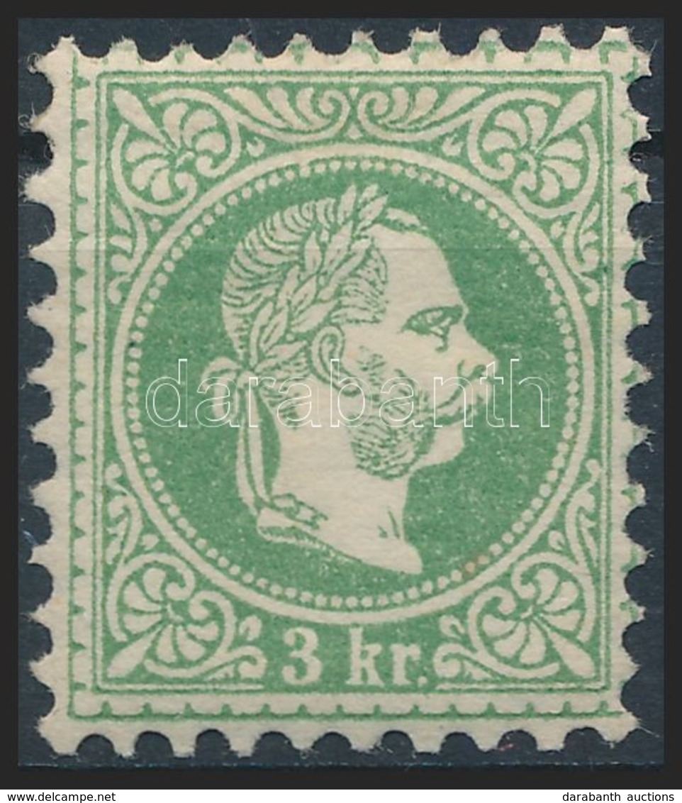 * 1867 3kr Zöld Eredeti Gumival, Gumiráncok / Original Gum, Creases. Certificate: Steiner - Other & Unclassified