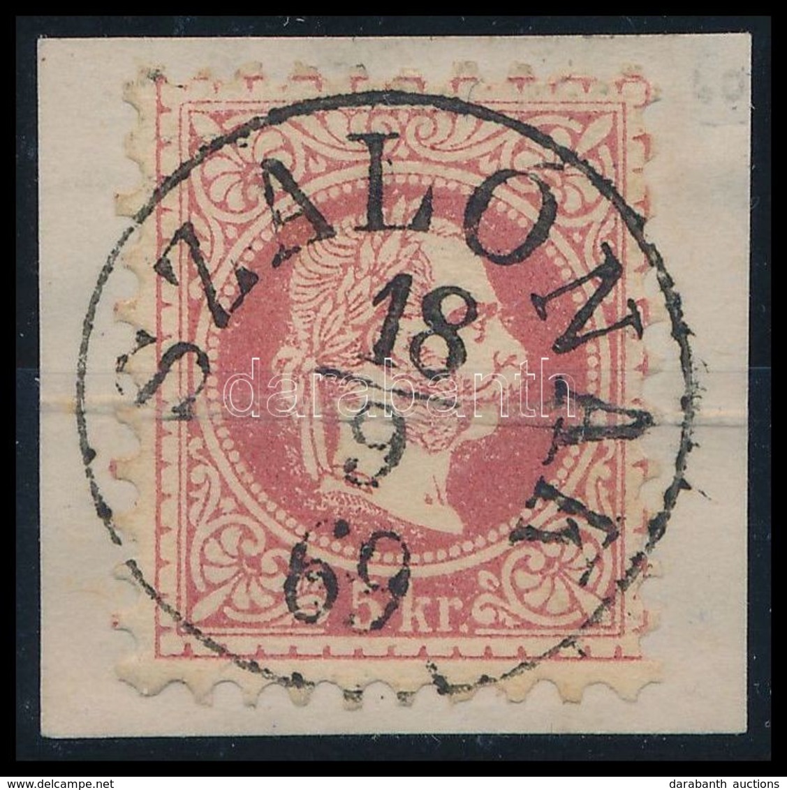 1867 5kr Kivágáson / On Cutting 'SZALÓNAK' (Burgenland) (hajtott / Folded) - Sonstige & Ohne Zuordnung