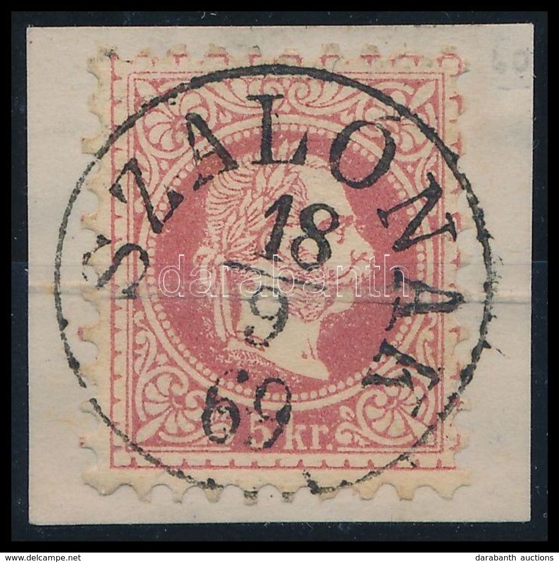 1867 5kr Kivágáson / On Cutting 'SZALÓNAK' (Burgenland) (hajtott / Folded) - Autres & Non Classés