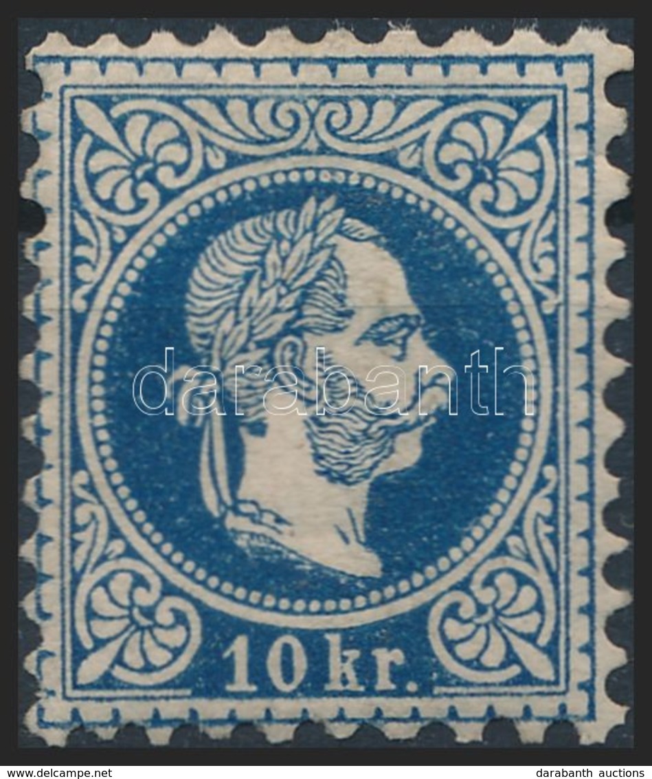 * 1867 10kr Pici Falcnyommal, Gumitörés / 10kr With Small Hinge Remainder, Gum Crease - Other & Unclassified