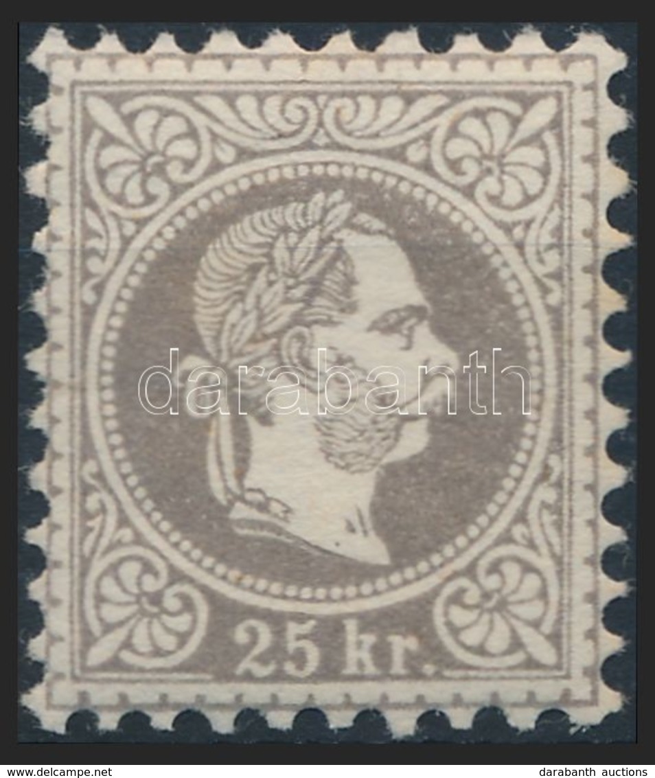 ** 1867 25kr Barnásibolya, Postatiszta Eredeti Gumival / Brownviolet, Mint Never Hinged With Original Gum. Certificate:  - Autres & Non Classés