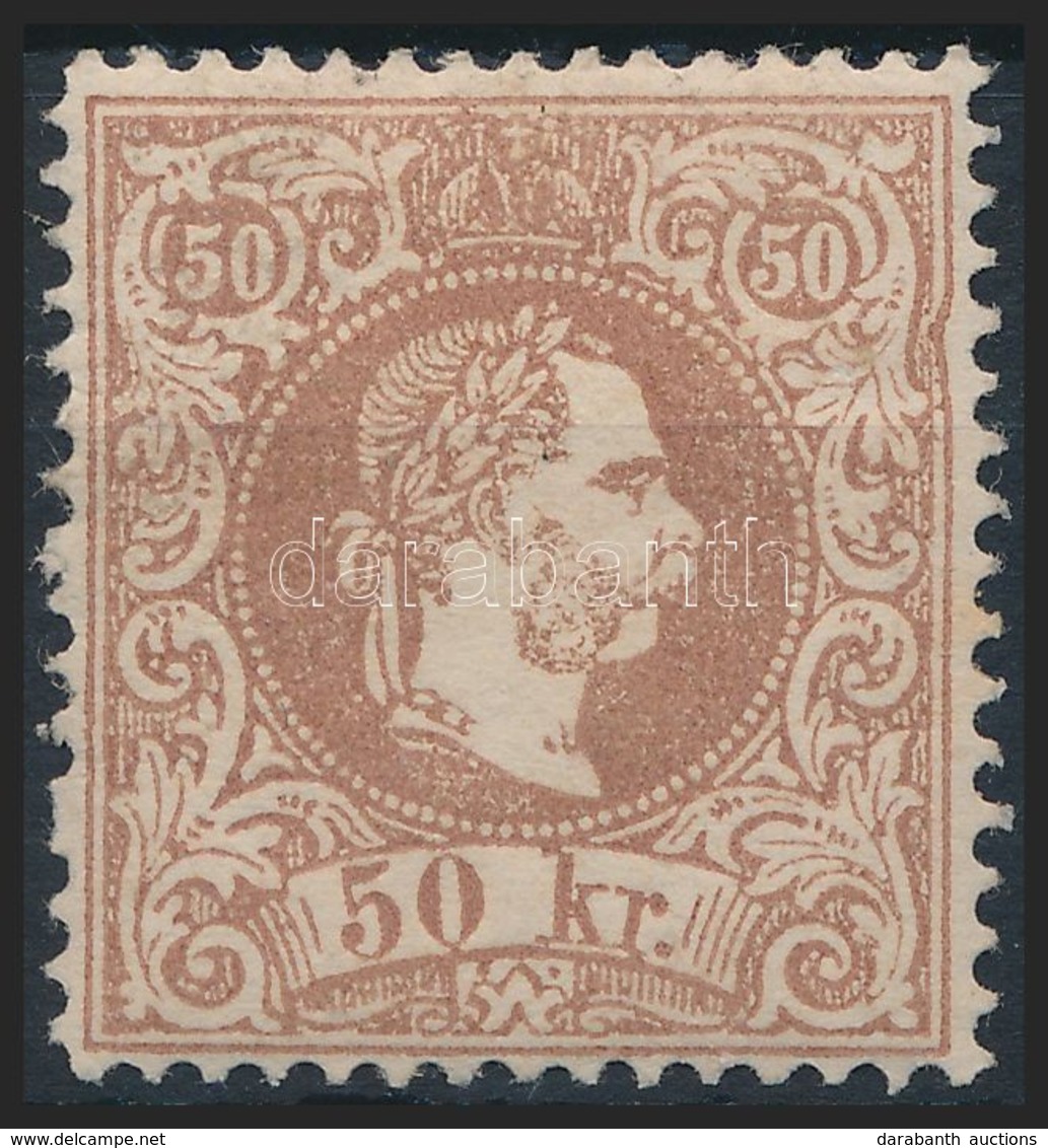 * 1867 50kr Barna, Eredeti Gumival / Brown, With Original Gum, Hinged. Certificate: Steiner - Autres & Non Classés