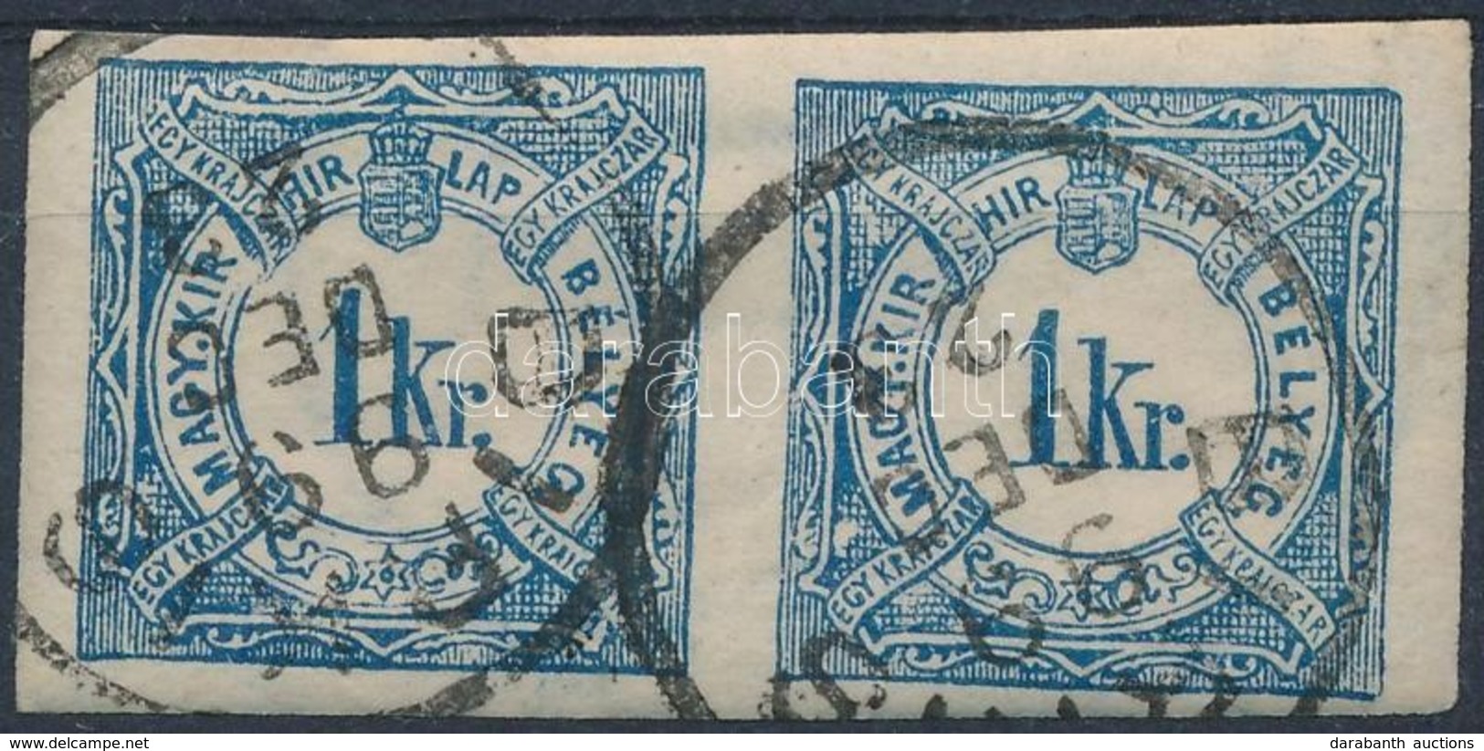 O 1868 Hírlapilleték 1kr Pár / Newspaper Duty Stamp 1kr Pair 'BIRKIS' - Autres & Non Classés
