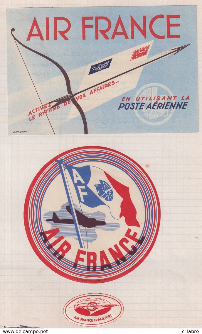 AVIATION : FRANCE .  AIR FRANCE . - Autocollants