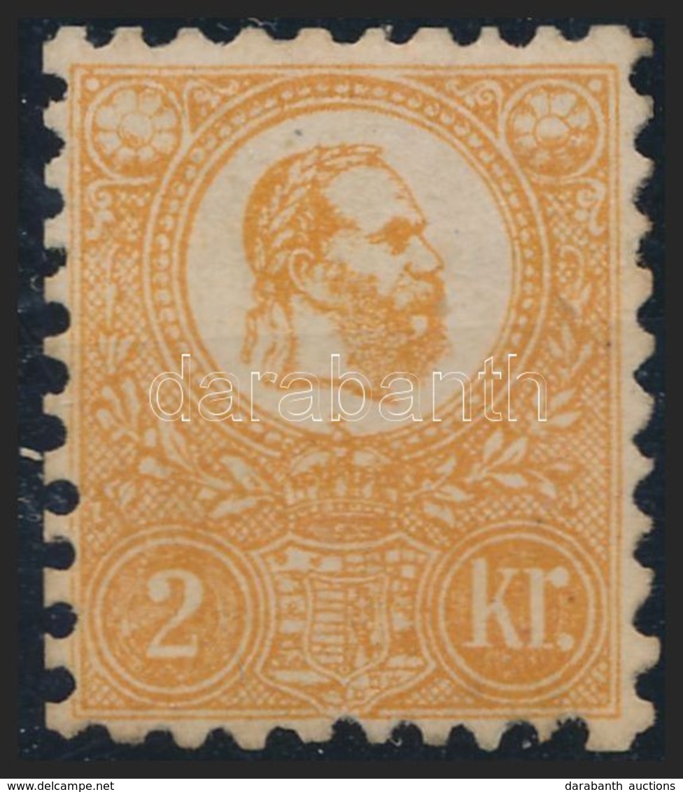 * 1871 Kőnyomat 2kr Narancs Eredeti Gumival, Falcos (110.000) / Mi 1a With Original Gum, Hinged - Sonstige & Ohne Zuordnung