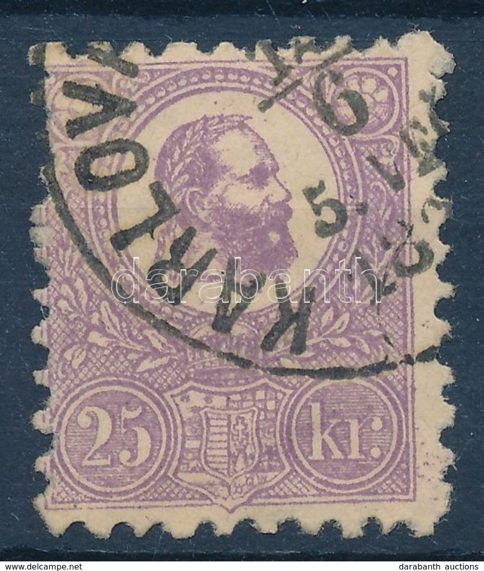 O 1871 Kőnyomat 25kr Sötétibolya / Dark Violet 'KARLOVA(C)' - Sonstige & Ohne Zuordnung