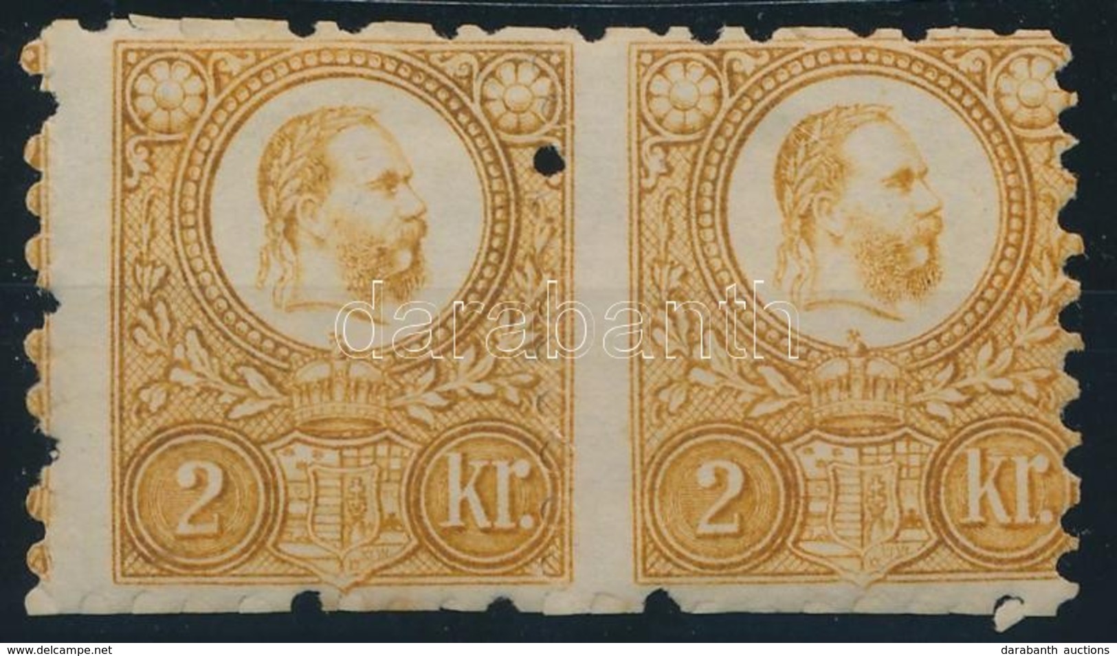 ** 1871 Réznyomat 2kr Pár Elfogazva / Pair With Shifted Perforation - Other & Unclassified