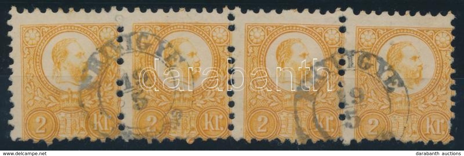 O 1871 Réznyomat 2kr Négyescsík / Stripe Of 4 'PRIVIGYE' - Other & Unclassified