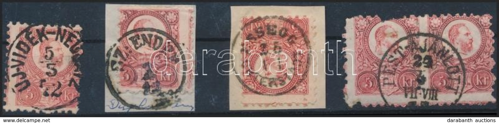 O 1871 5 Db Elfogazott Réznyomat 5kr / 5 Stamps With Shifted Perforation - Sonstige & Ohne Zuordnung