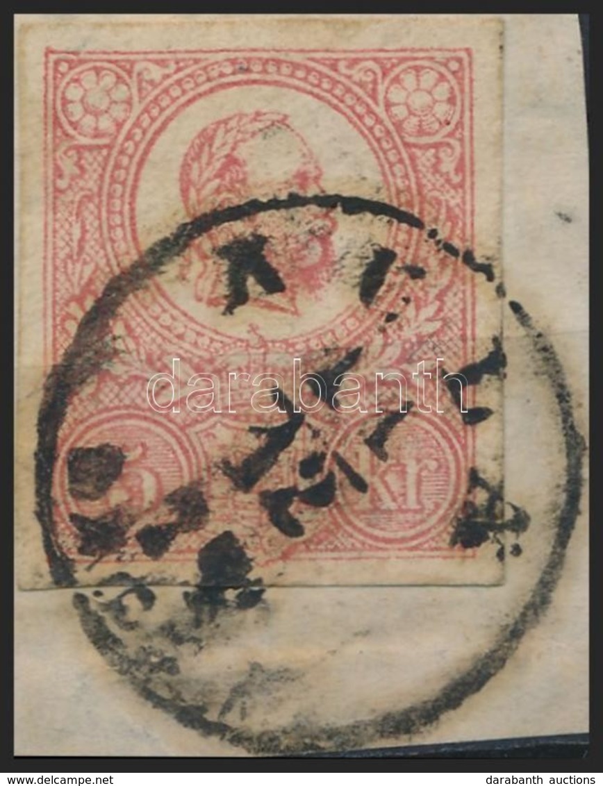 1871 5kr Díjjegy Kivágás Kivágáson / 5kr PS-cutting On Piece 'KULA' - Autres & Non Classés