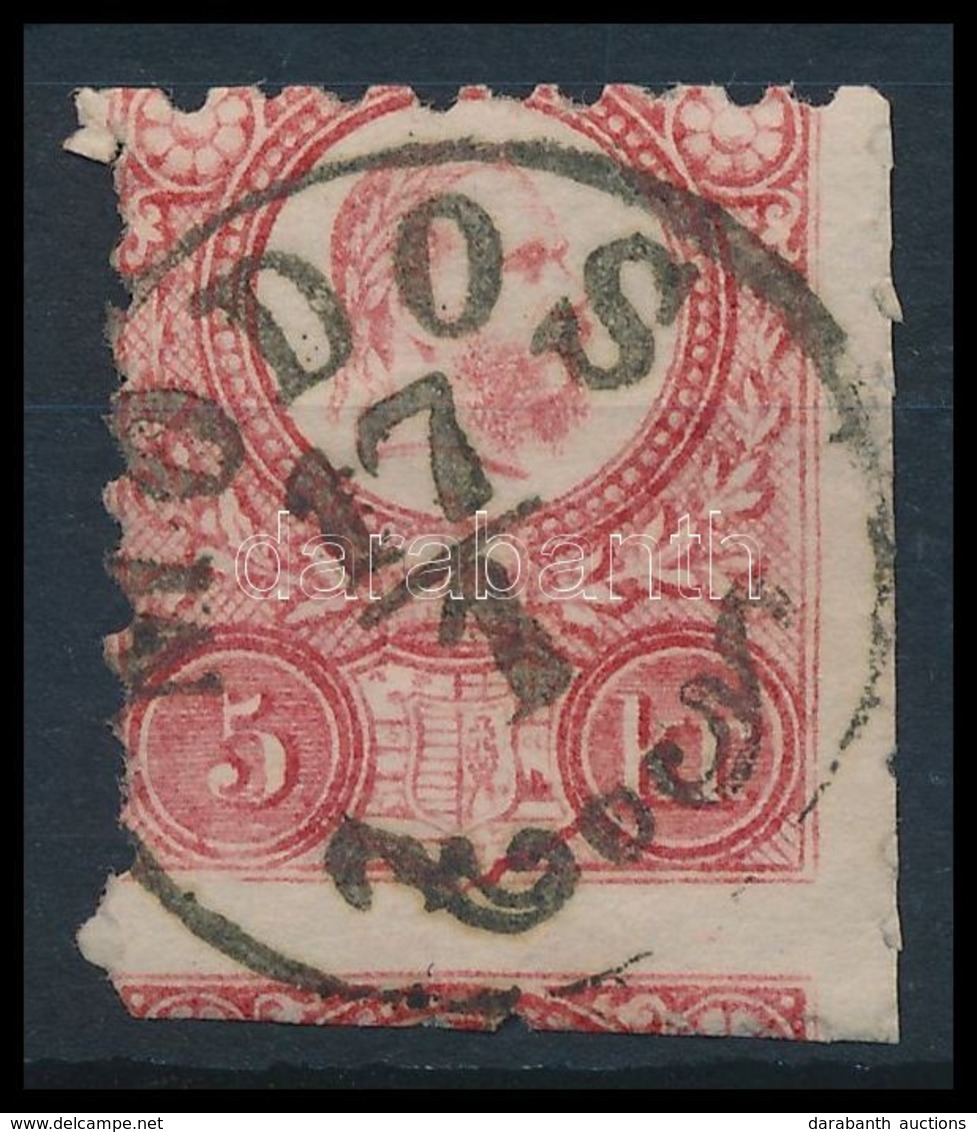 O 1871 Réznyomat 5kr Képbe Fogazva, Ollóval Vágva / Shifted Perforation, Cut With Scissors 'MÓDOS' - Autres & Non Classés