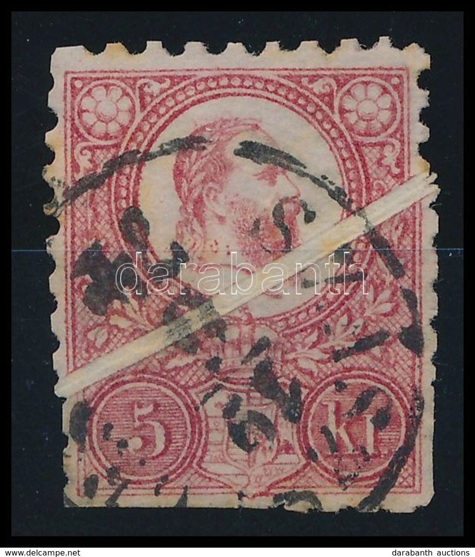 O 1871 Réznyomat 5kr Széles Papírránccal / With Paper Crease - Sonstige & Ohne Zuordnung