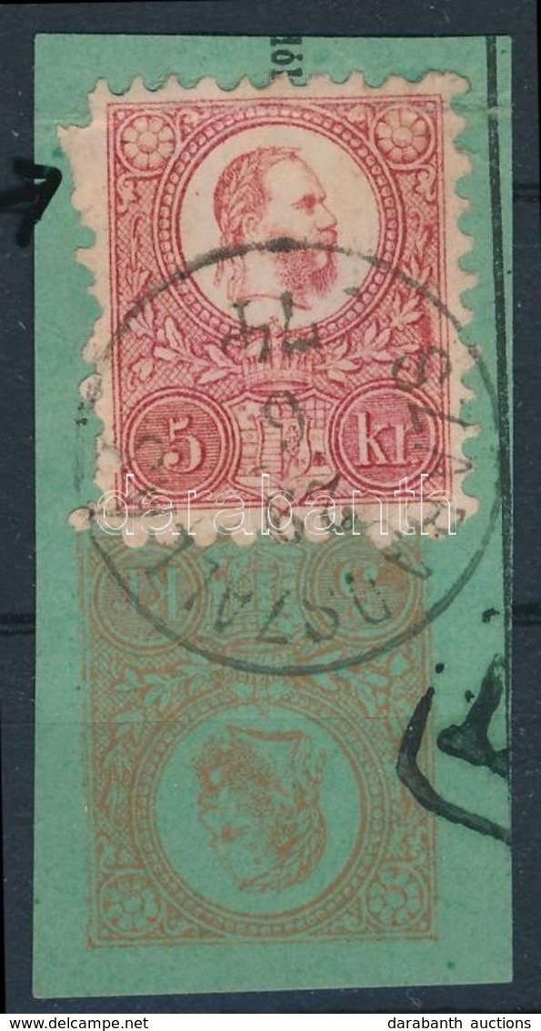 1871 Réznyomat 5kr Kivágáson, 3 Foglyuk Kimaradt / 5kr With Perforaton Error 'SZABADSZÁLLÁS' - Other & Unclassified