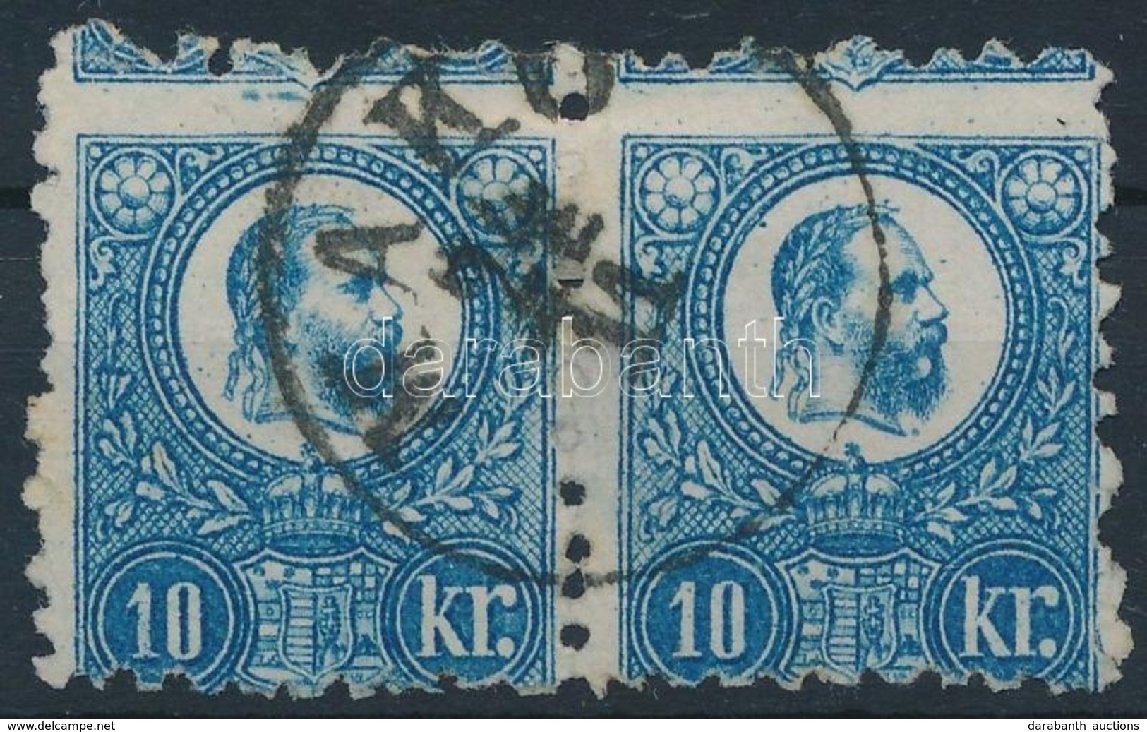 O 1871 10kr Pár Elfogazással / Pair With Shifted Perforation 'MAKÓ' - Andere & Zonder Classificatie