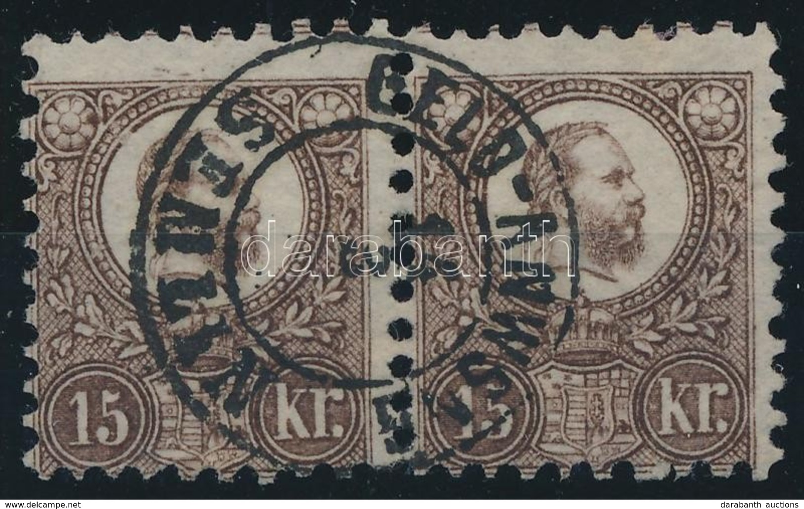 O 1871 Réznyomat 15kr Pár / Mi 12 Pair 'GELD-ANWSNG SEMLIN' - Autres & Non Classés