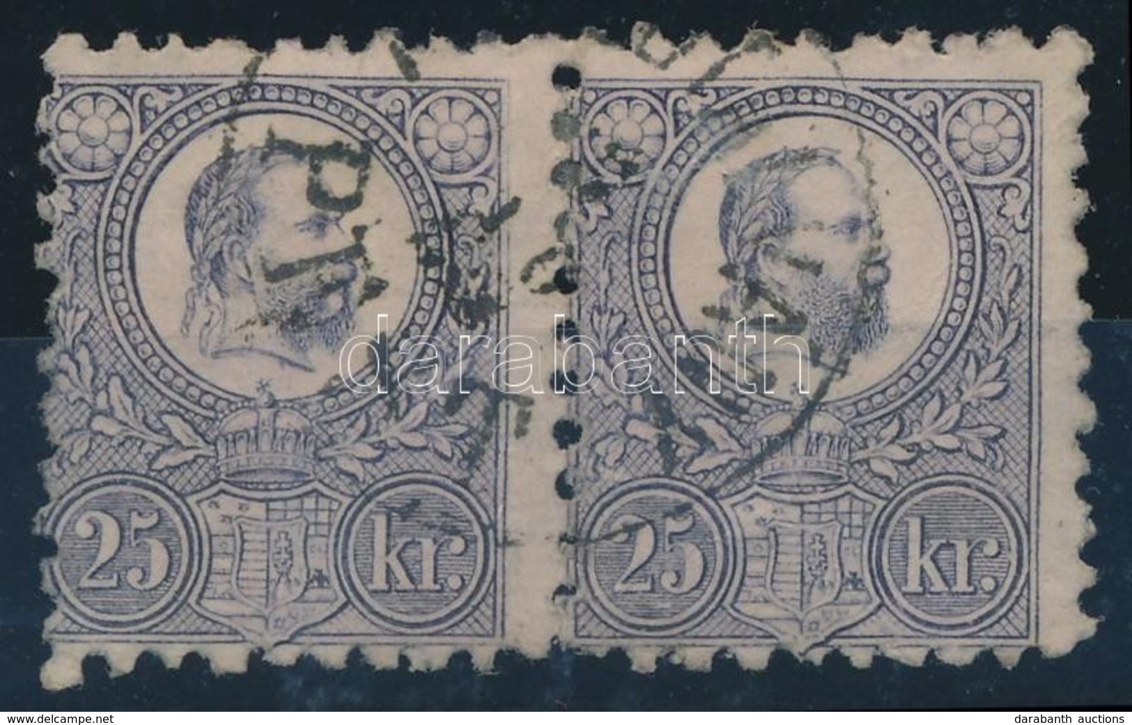 O 1871 Réznyomat 25kr Pár / Mi 13 Pair '(PÉNZUT)ALVÁNY PEST' - Andere & Zonder Classificatie