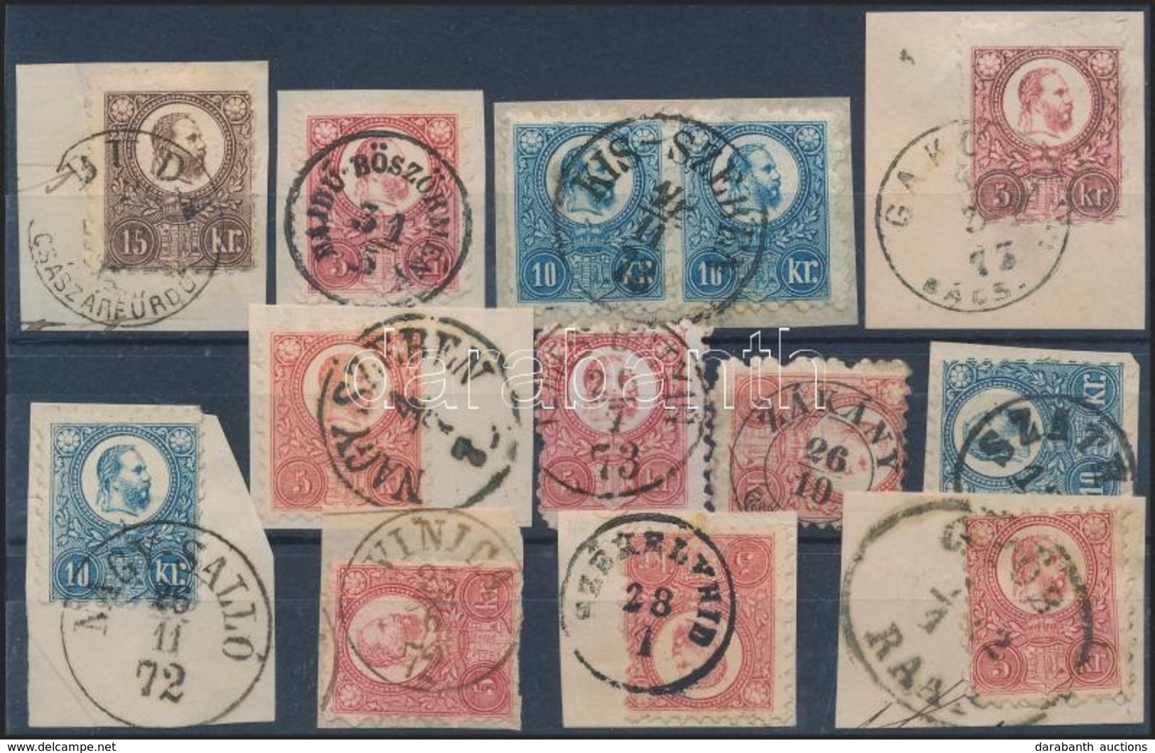 O 1871 12 Db Bélyeg Szép Bélyegzéssel / 12  Nice Cancellations - Autres & Non Classés