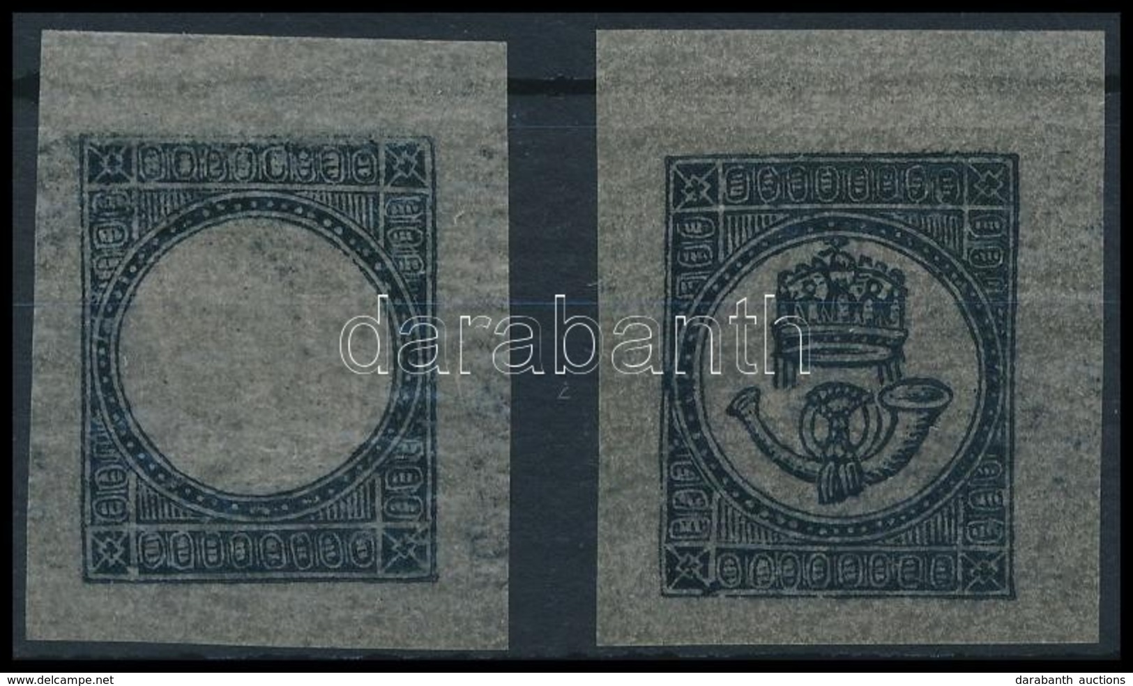 1871 Hírlapbélyeg 2 Db Próbanyomat Cigaretta Papíron / 2 Newspaper Stamp Proofs - Sonstige & Ohne Zuordnung