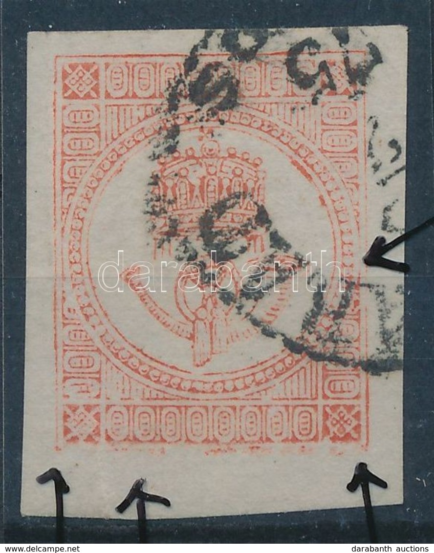 O 1871 Hírlapbélyeg Klf Lemezhiánnyal, Lemezszakadással / Newspaper Stamp With Plate Flaws - Andere & Zonder Classificatie