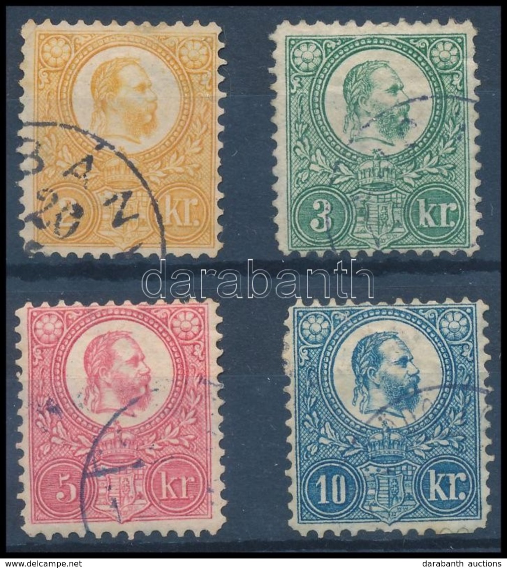 O 1883 Újnyomat / Reprints 2kr, 3kr, 5kr, 10kr - Altri & Non Classificati