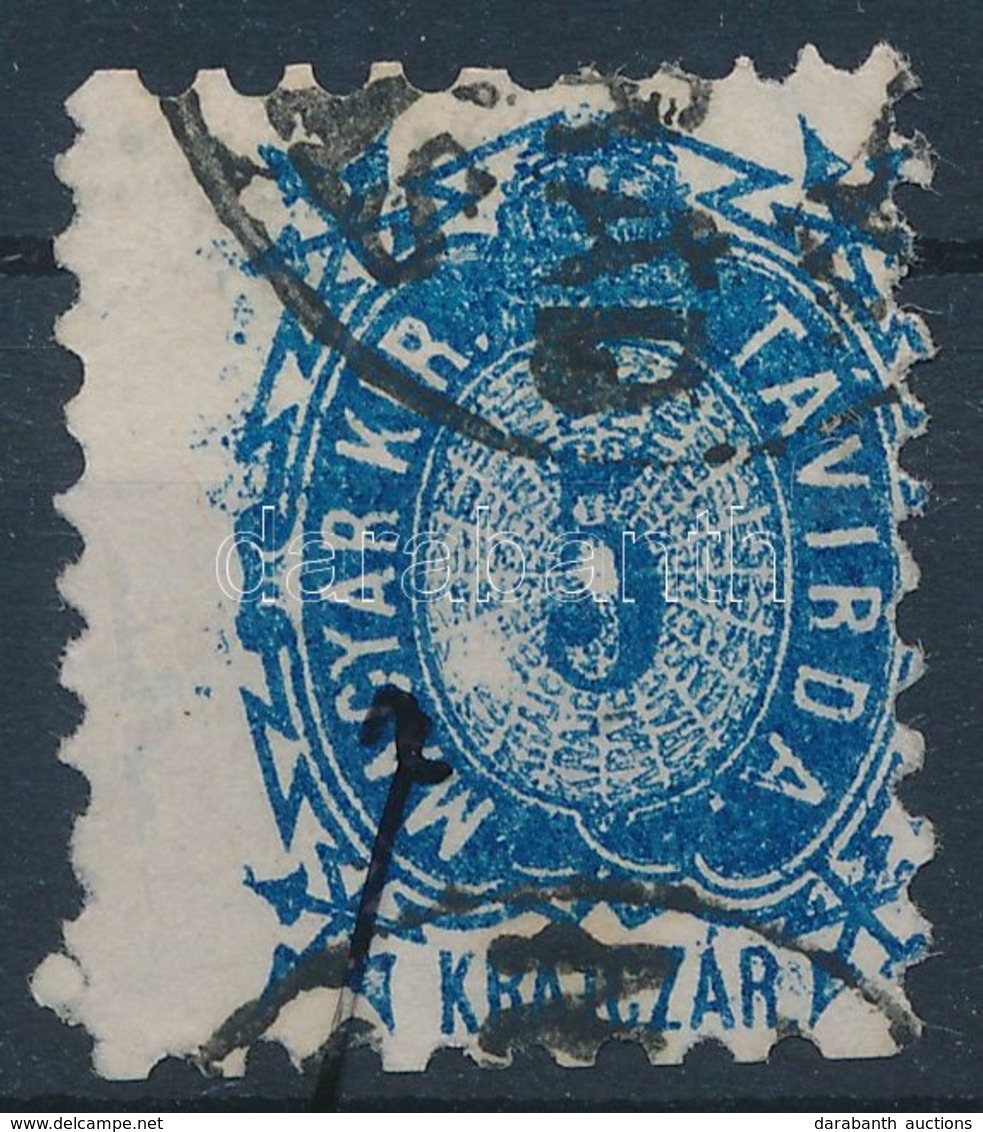 O 1873 Távírda Kőnyomat 5kr Eltolódott Fogazással és Lemezhibával / Telegraph Stamp Mi 1 With Shifted Perfs. And Plate F - Sonstige & Ohne Zuordnung