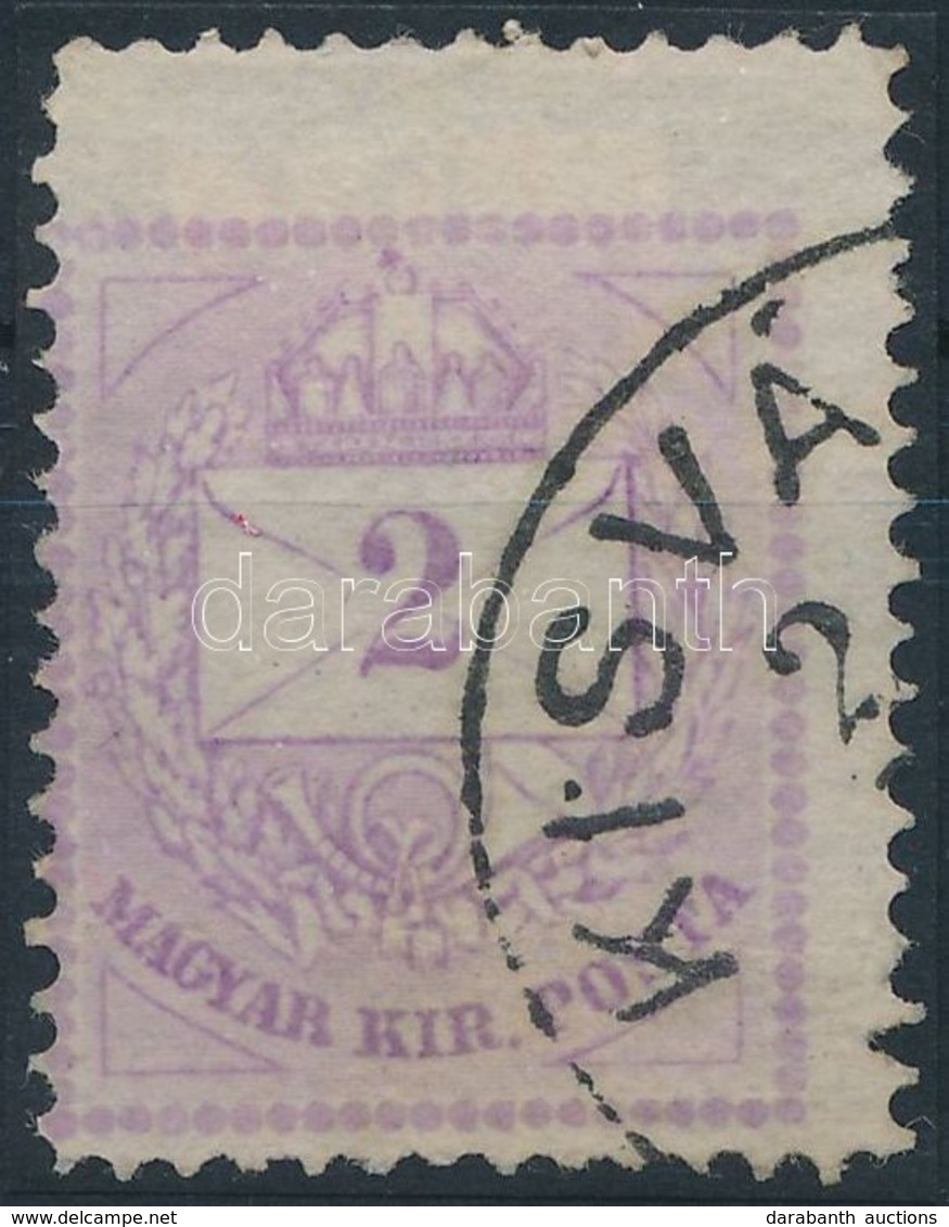 O 1874 2kr Extra Magasra Fogazva, 27 Mm / Strongly Shifted Perforation - Other & Unclassified