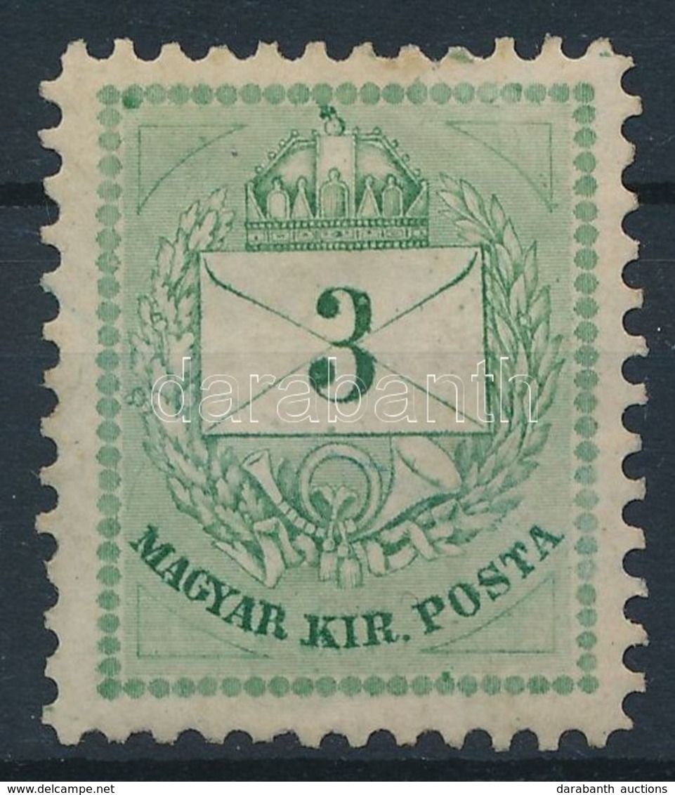 * 1874 3kr 11 1/2 Fogazással, Finom Gyöngyjavítással (ex Lovász) / Retouche, Perf. 11 1/2 - Autres & Non Classés