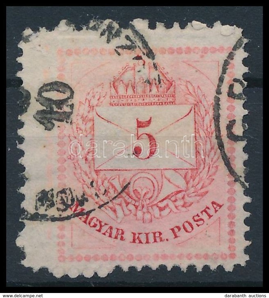 O 1874 5kr Erősen Szélesre Fogazva / Shifted Perforation - Autres & Non Classés