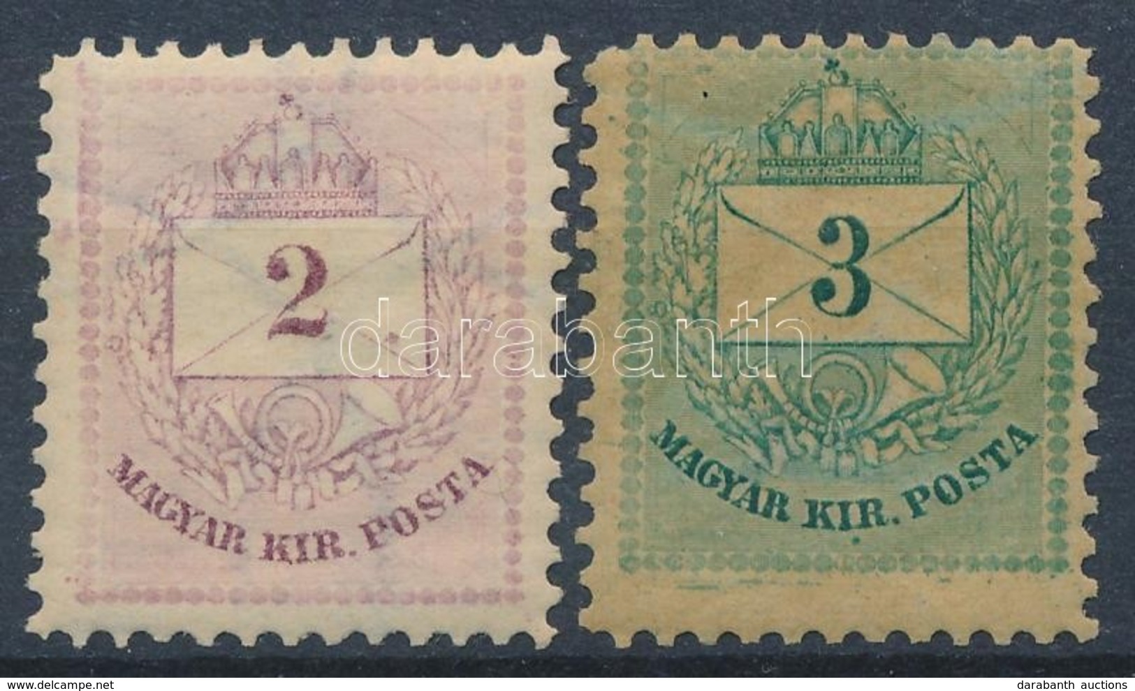 ** 1881 2kr + 3kr II. Lemez 11 1/2 Fogazással / Plate II, Perfs. 11 1/2 - Sonstige & Ohne Zuordnung