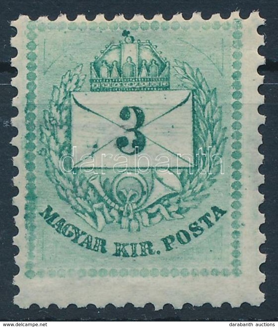 ** 1881 3kr II. Lemez Festékelkenődéssel, Karcokkal / Plate II., With Slurred Paint, Scratches - Sonstige & Ohne Zuordnung