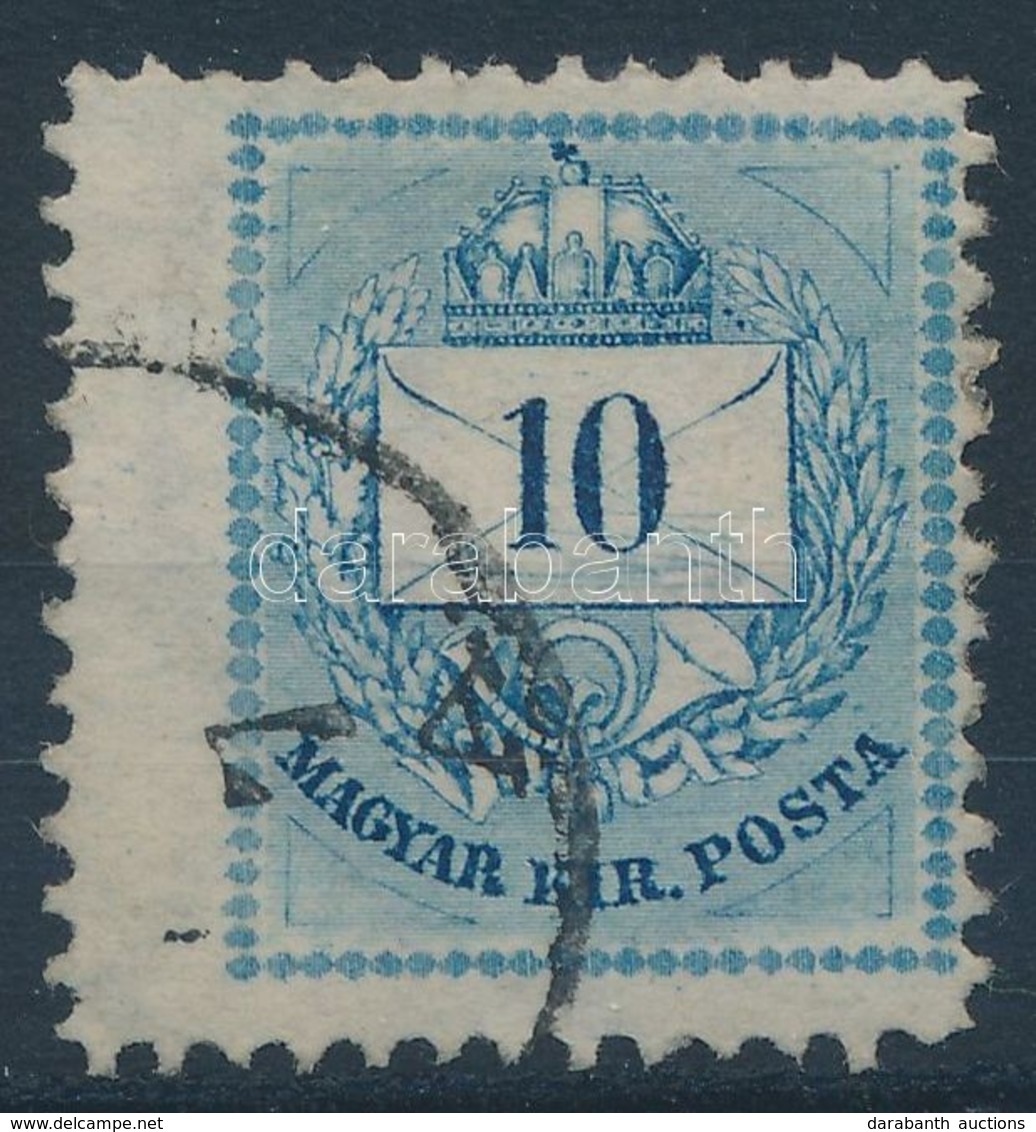 O 1881 10kr Extra Szélesre Fogazva, Kontár Karcokkal A Borítékban (ex Lovász) / Strongly Shifted Perforation, Scratches - Autres & Non Classés