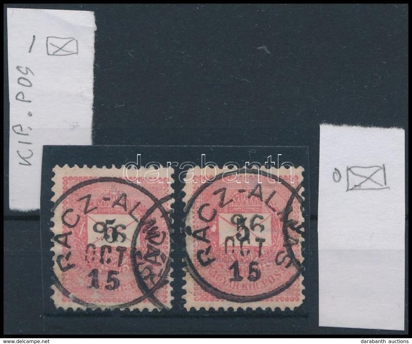 O 1889 2 X 5kr Lemezhibákkal (600 P) / With Plate Flaws - Other & Unclassified