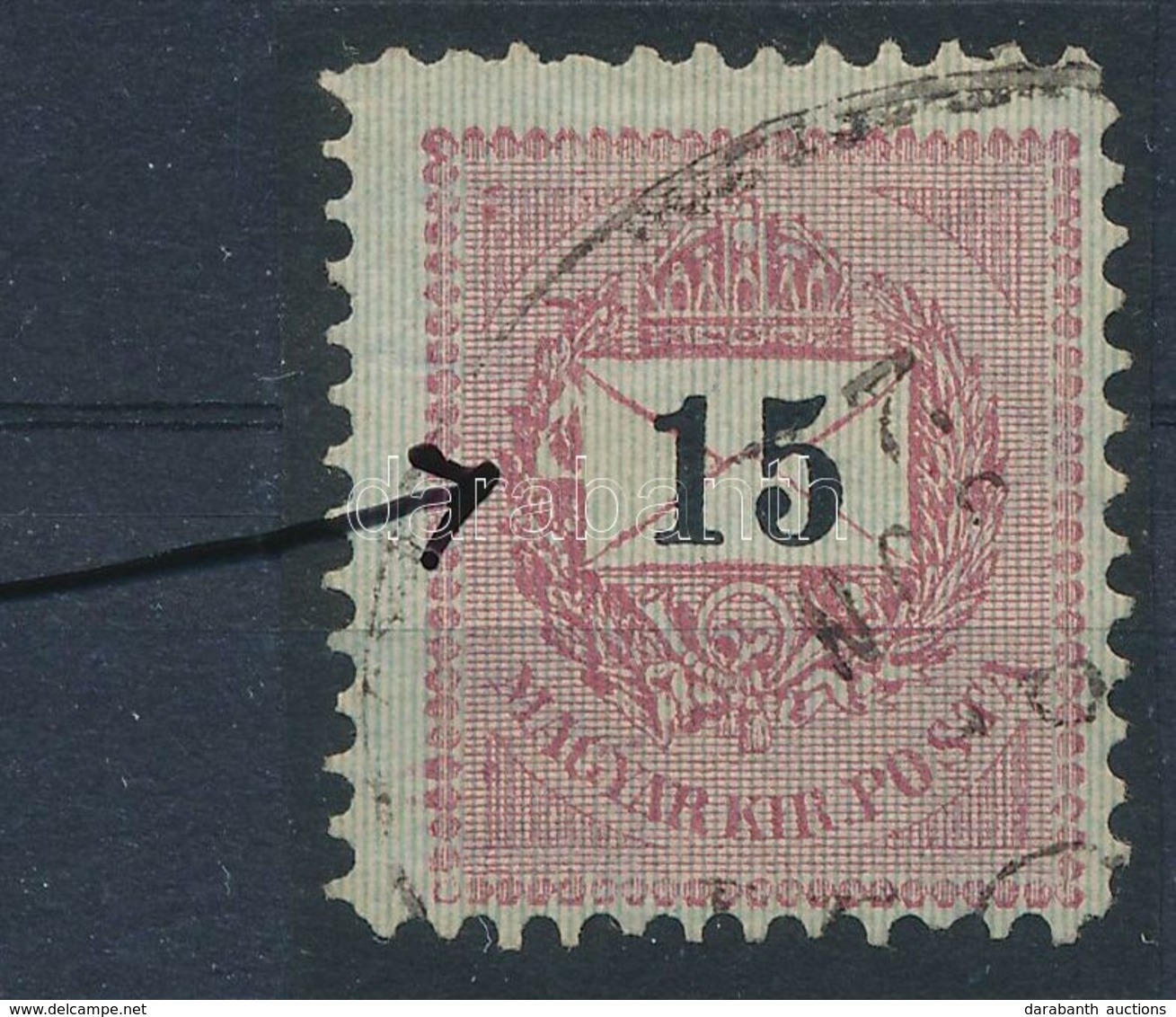 O 1889 15kr Körte Lemezjavítással (MBK 600 P) / With Retouche - Autres & Non Classés