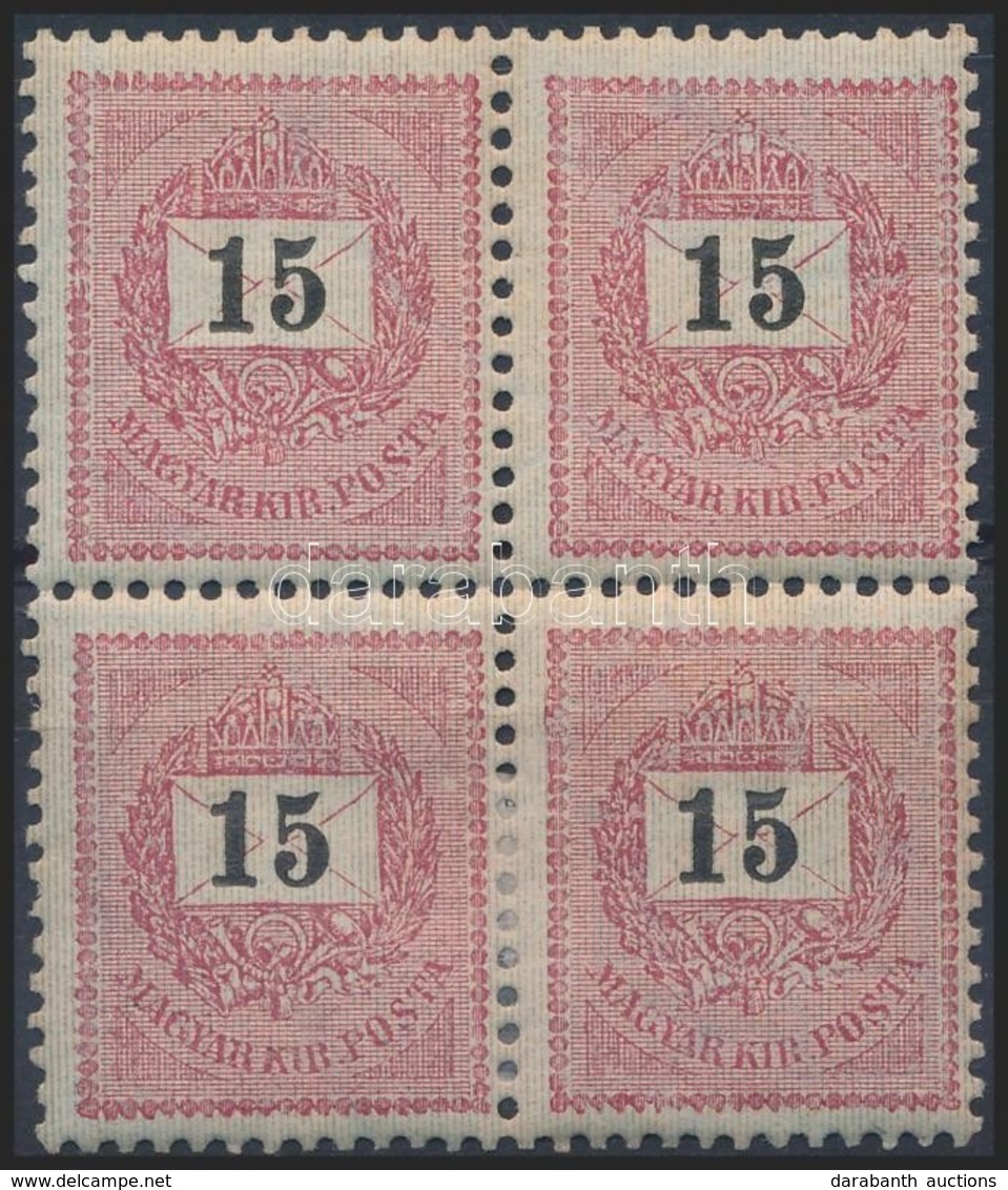 * 1898 15kr Négyestömb / Mi 48 AX Block Of 4 - Sonstige & Ohne Zuordnung