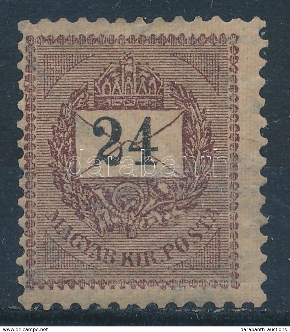 * 1899 Feketeszámú 24kr  Eredeti Gumival, Minimális Falcnyommal. Nagyon Ritka Darab!! (320.000) / Mi 50AY With Original  - Autres & Non Classés