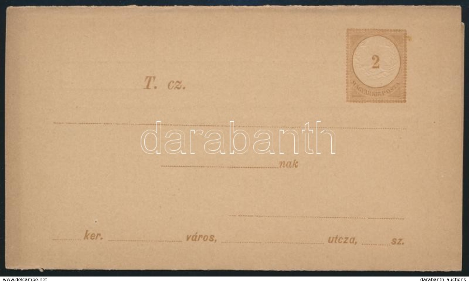 1882 Használatlan összefüggő Adóintés / Tax Warning Card, Unused (1A - 2 Típus) - Autres & Non Classés