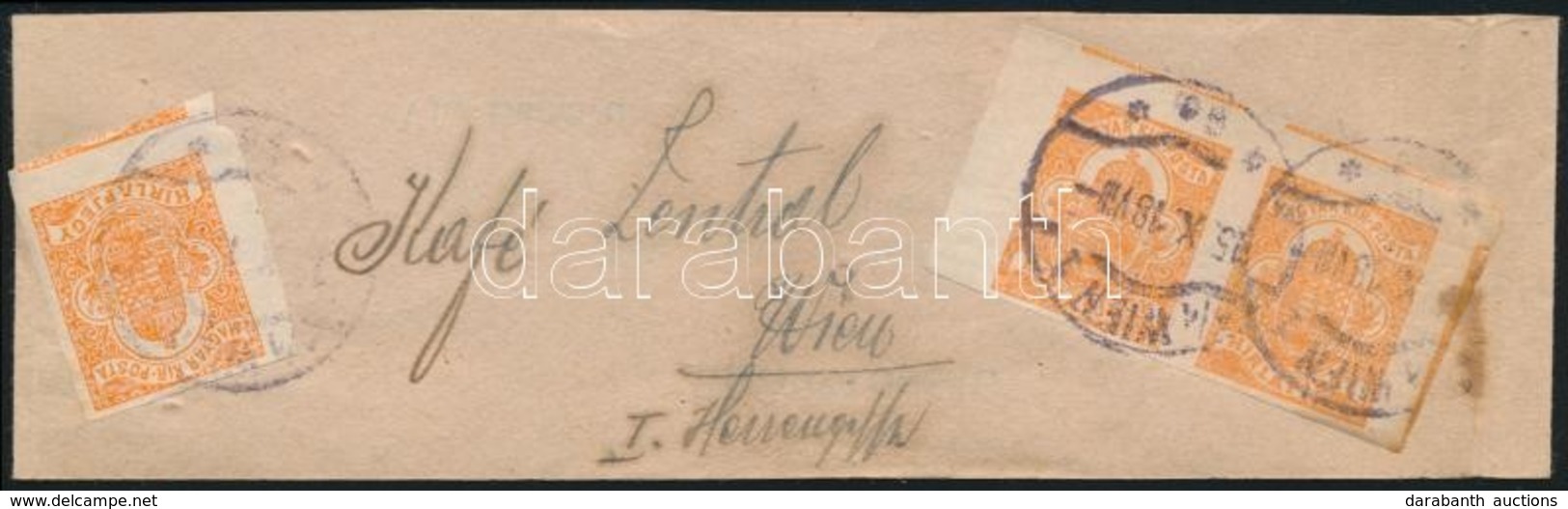 1918 3 Db Hírlapbélyeg Címszalagon / Wrapper To Vienna Franked With 3 Newspaper Stamps - Sonstige & Ohne Zuordnung