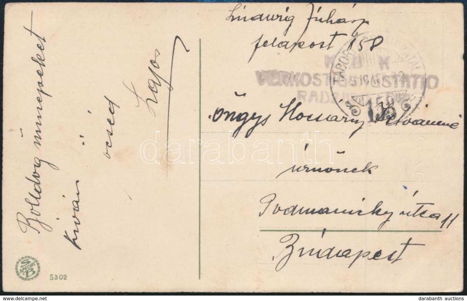 1916 Tábori Posta Képeslap / Field Postcard 'K.u.k. Verkostigungstation Radzwillow' + 'TP 158' - Other & Unclassified