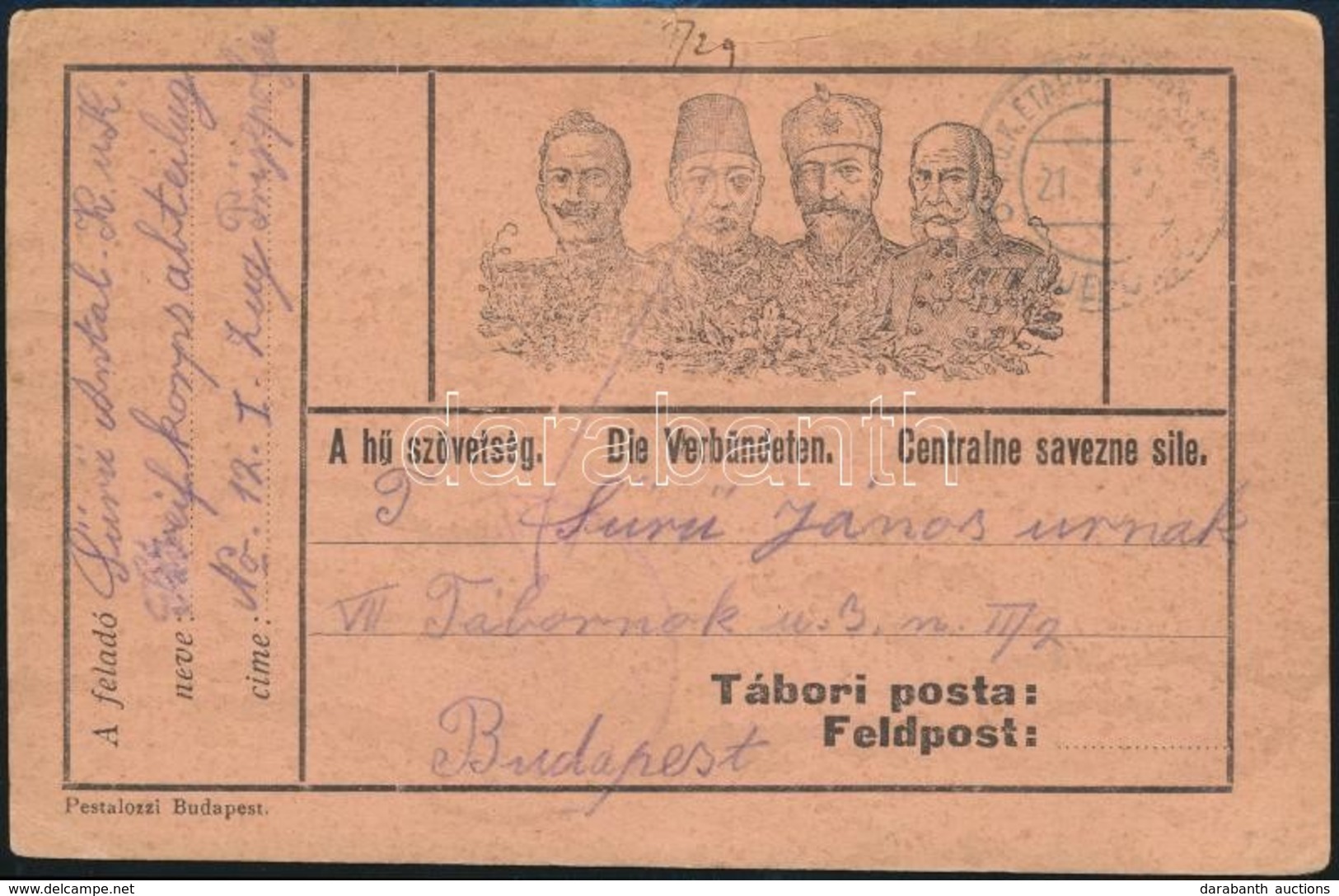 1917 Grafikus Tábori Posta Levelezőlap / Field Postcard 'EP Prijepolja B' - Other & Unclassified