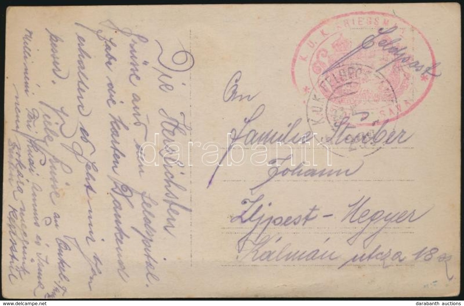 ~1916 Fénykép Tengeri Akna Robbanásáról Tábori Postán, Az 'S.M.S. SAVA' Monitor Hajóról Küldve 'FP 299 B' / Photo Sent B - Other & Unclassified