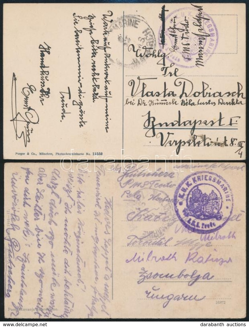 ~1917 2 Db Tábori Posta Képeslap / Field Postcards 'S.M.S. Teodo' - Other & Unclassified