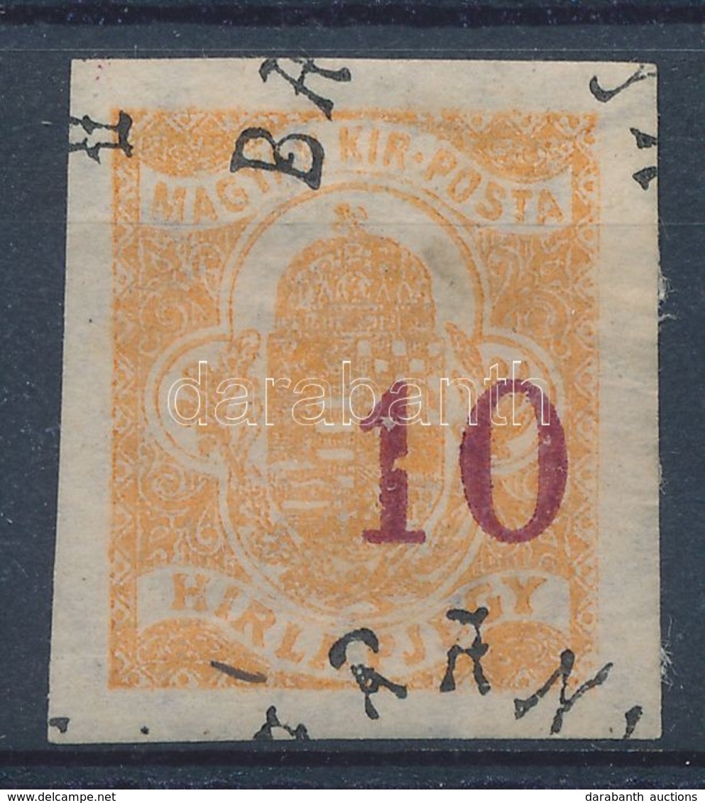 * Baranya II. 1919 Hírlap Erősen Elcsúszott Felülnyomással / Mi 48 Shifted Overprint. Signed: Bodor - Autres & Non Classés