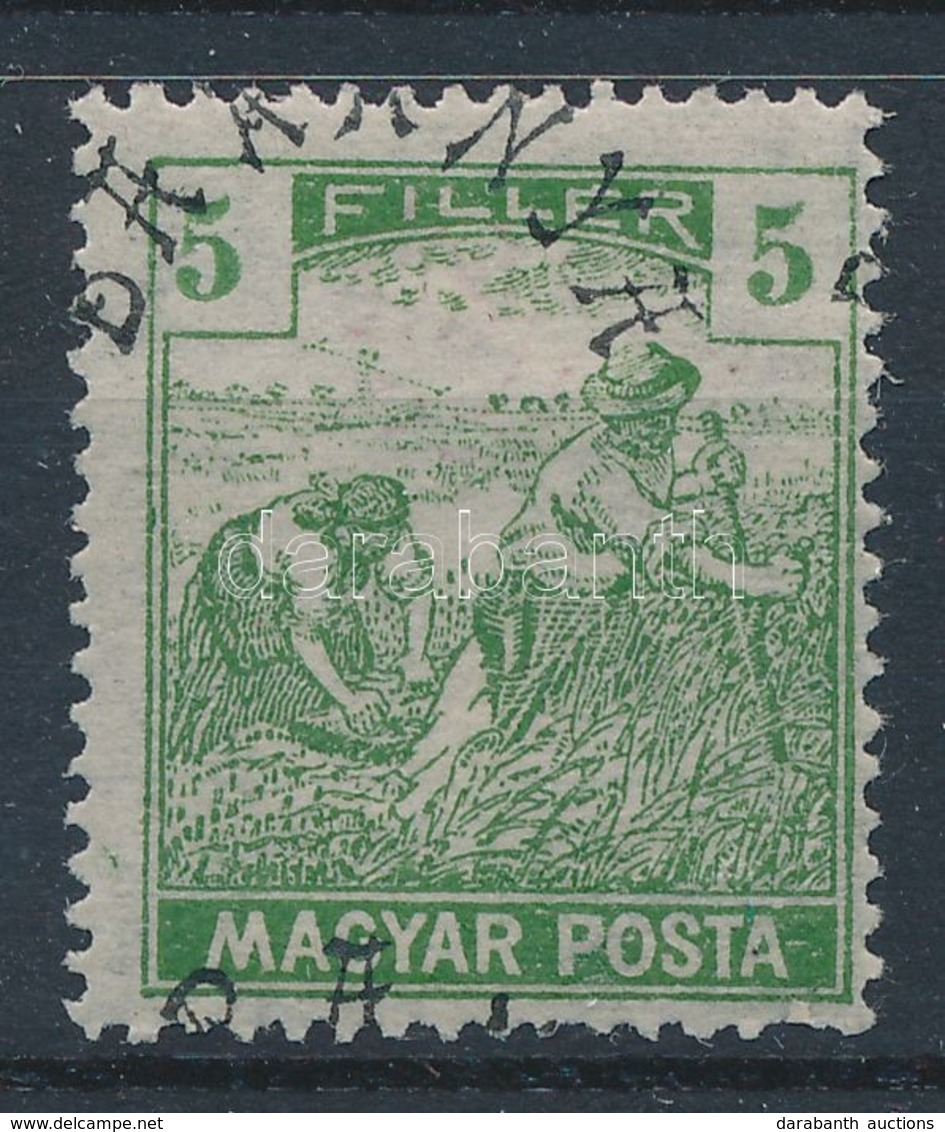 * Baranya II. 1919 Magyar Posta 5f értékjelzés Nélküli Felülnyomással / Overprint Error. Signed: Bodor - Autres & Non Classés