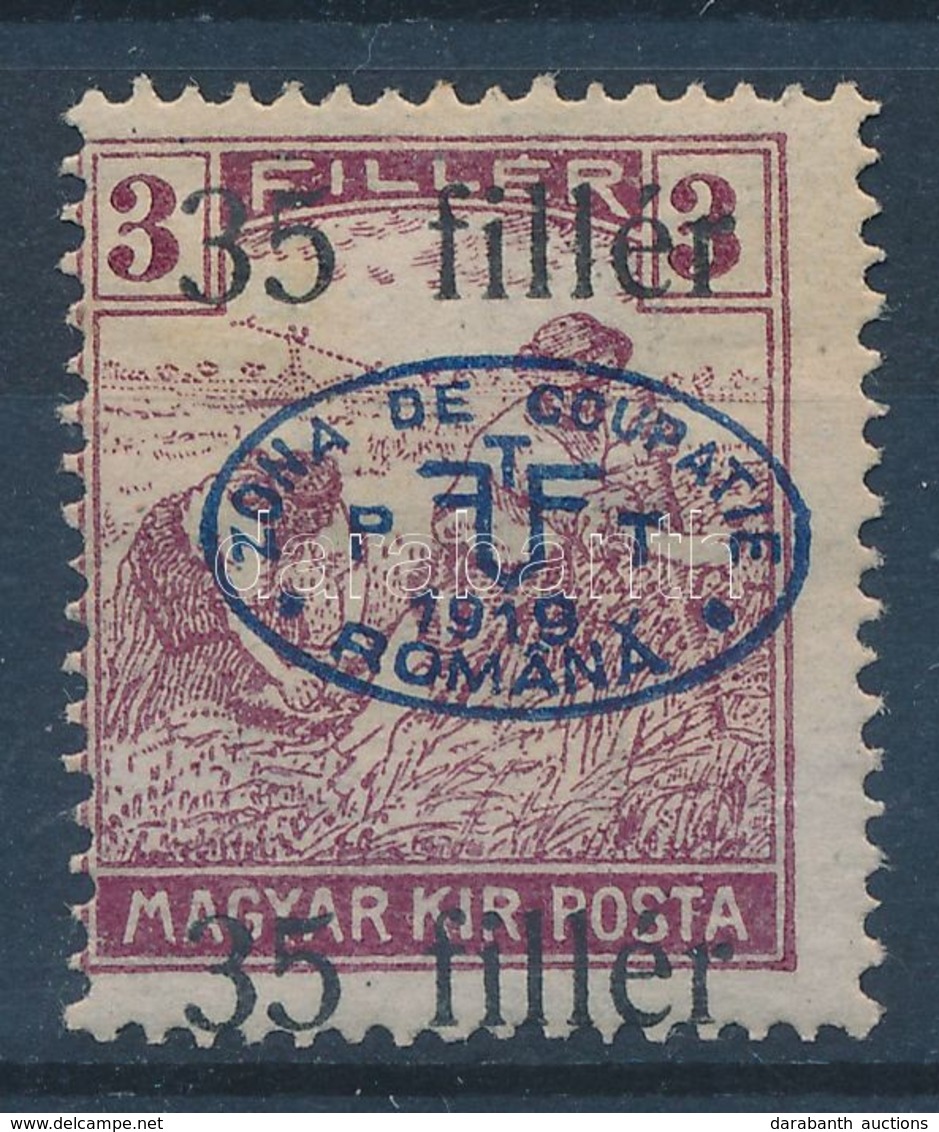 * Debrecen I. 1919 Arató 35f/3f Elcsúszott Felülnyomással / Mi 23 Shifted Overprint. Signed: Bodor - Sonstige & Ohne Zuordnung